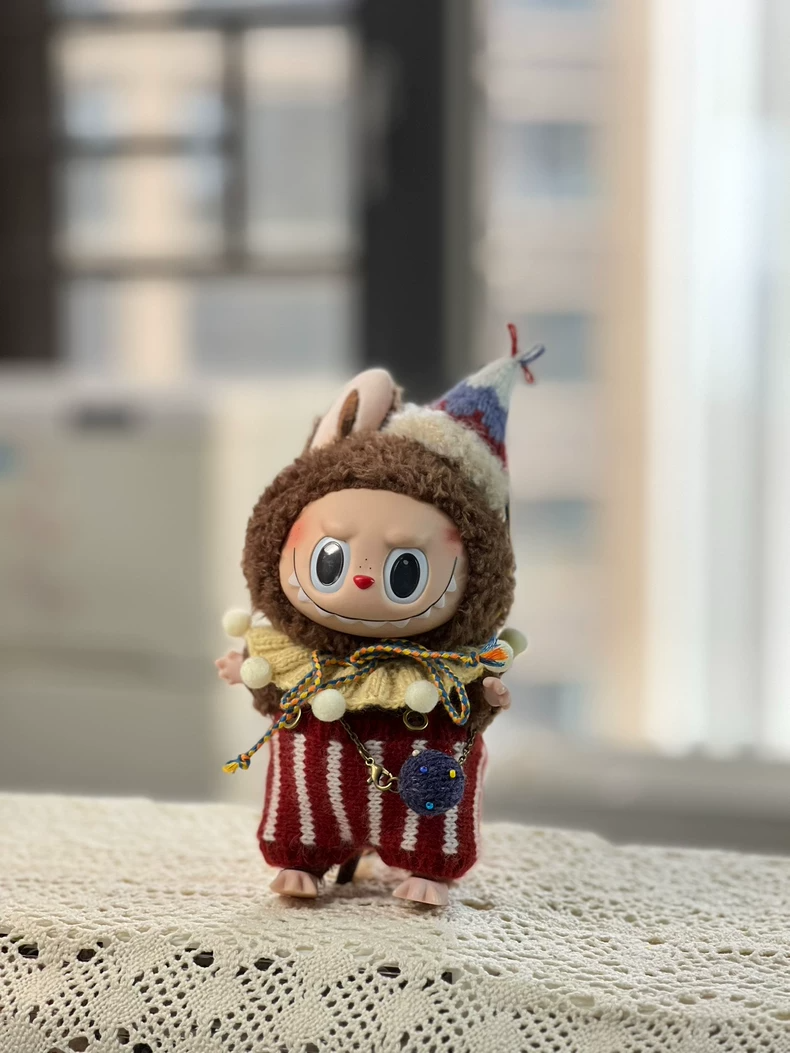 Whimsical Labubu Circus Outfit – Cozy Wool Set with Vibrant Accessories for Creative Play - Image 3