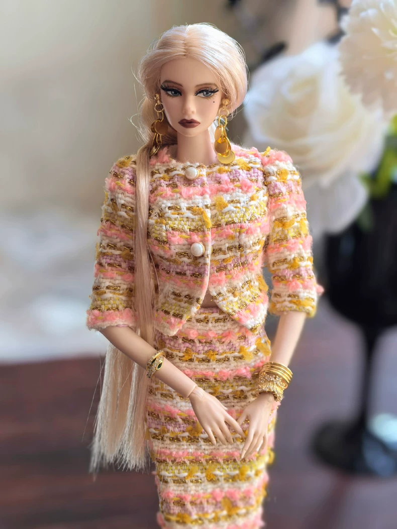 Exotic Elegance BJD 1/6 Doll Outfit: Vibrant Luxe Ensemble with Gem Accessories - Image 4
