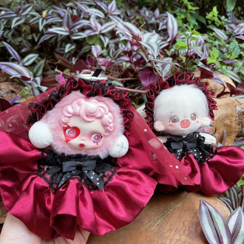 Whimsical Winter Melody SkullPanda Outfit: Elegant Lace & Satin Ballet Ensemble for Collectors - Image 7