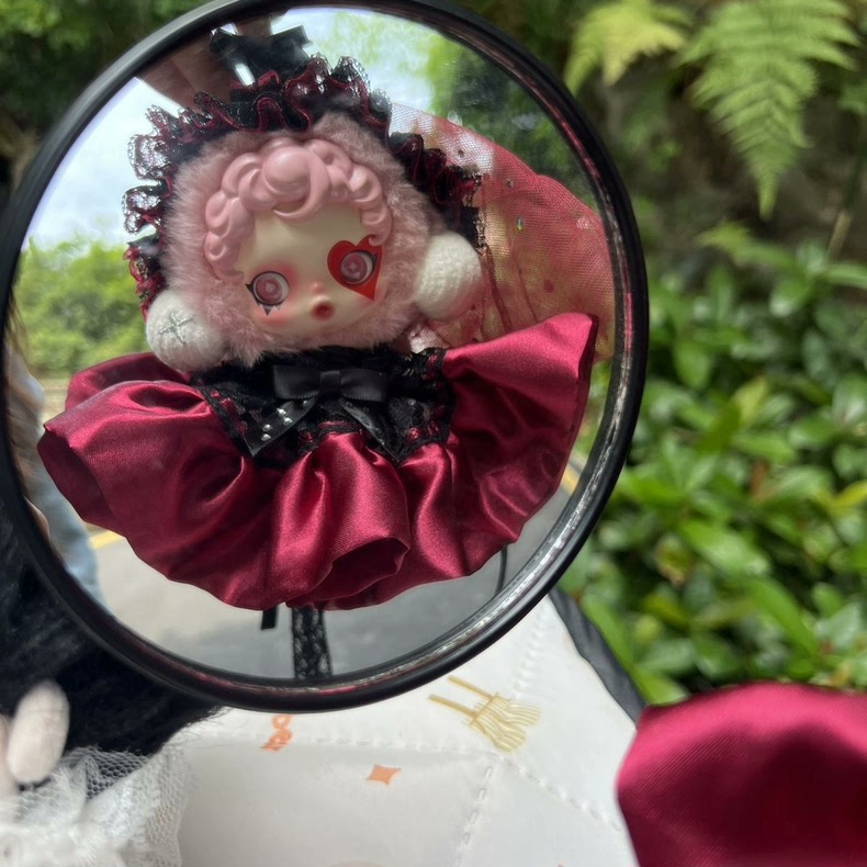 Whimsical Winter Melody SkullPanda Outfit: Elegant Lace & Satin Ballet Ensemble for Collectors - Image 8