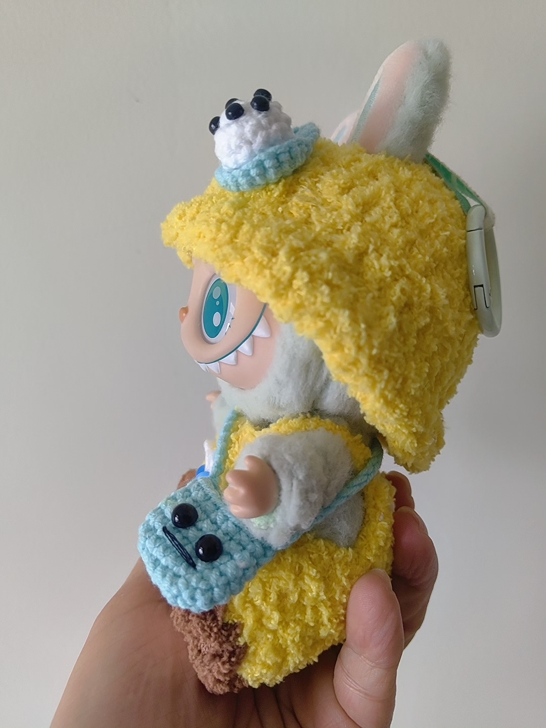 Whimsical Yellow Labubu Plush Outfit – Cozy Hat & Pants for Playful Collectible Fun - Image 2