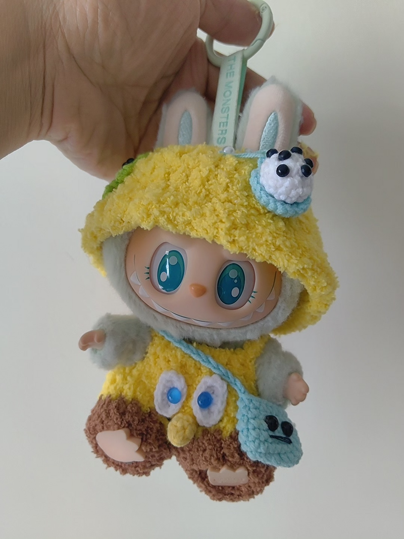 Whimsical Yellow Labubu Plush Outfit – Cozy Hat & Pants for Playful Collectible Fun - Image 7