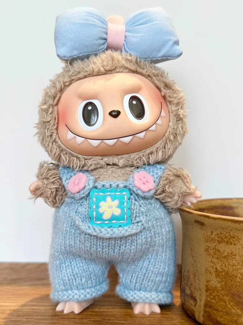 Handmade LABUBU Doll Knitwear – Charming Dresses & Overalls for Collectors - Image 2