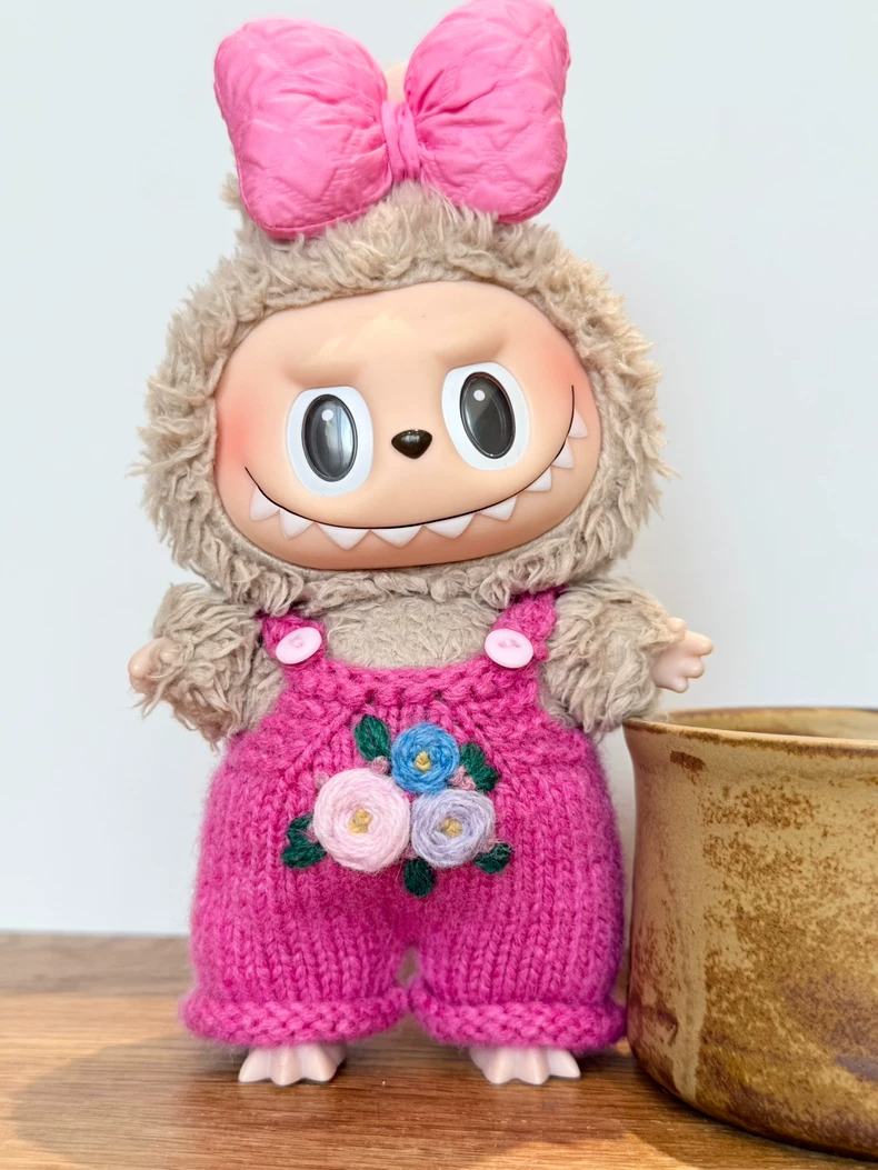 Handmade LABUBU Doll Knitwear – Charming Dresses & Overalls for Collectors - Image 5