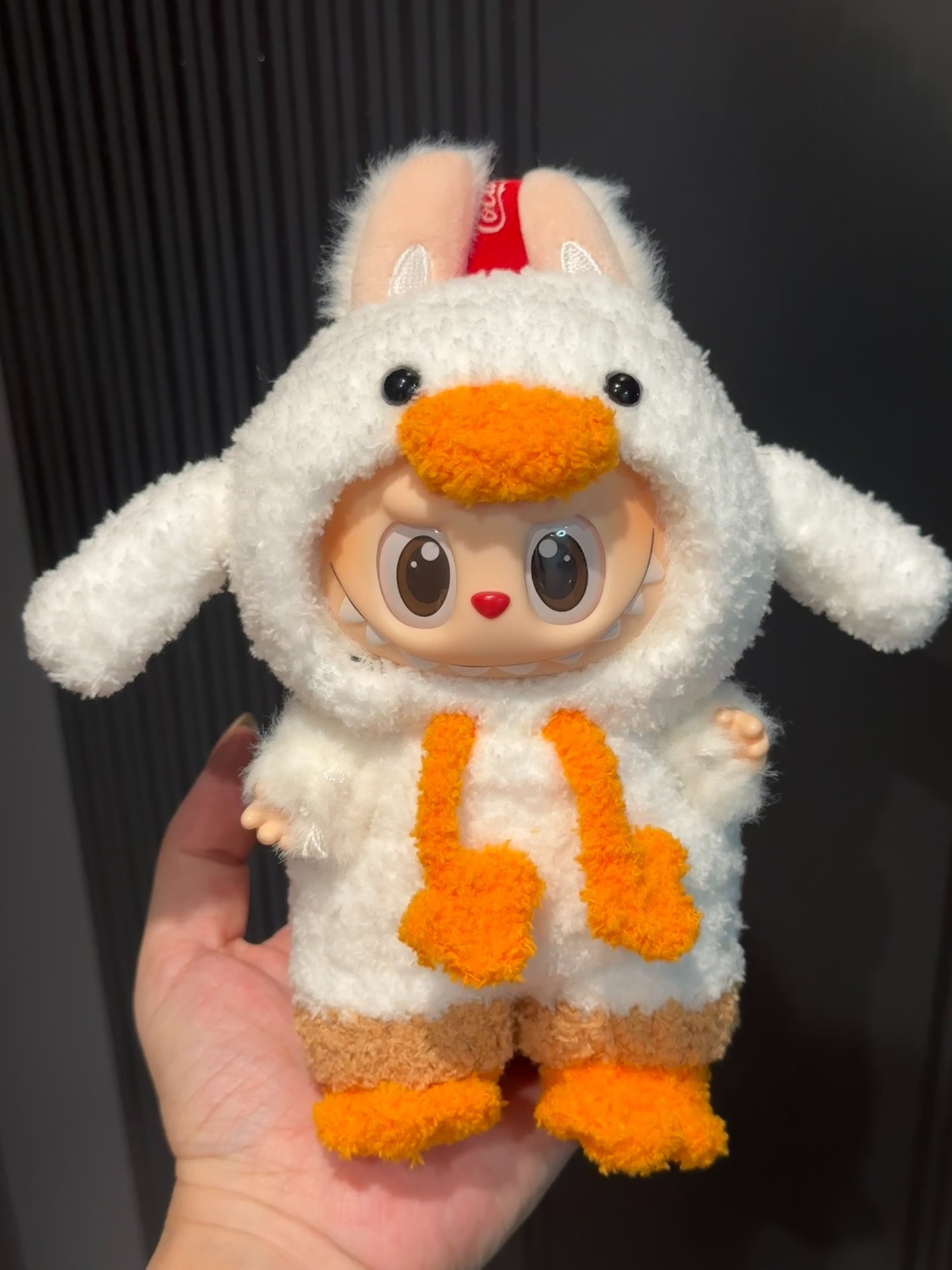 Whimsical Labubu Duck Outfit Plush Doll – Soft, Vibrant, Collectible Fairy Tale Charm - Image 1