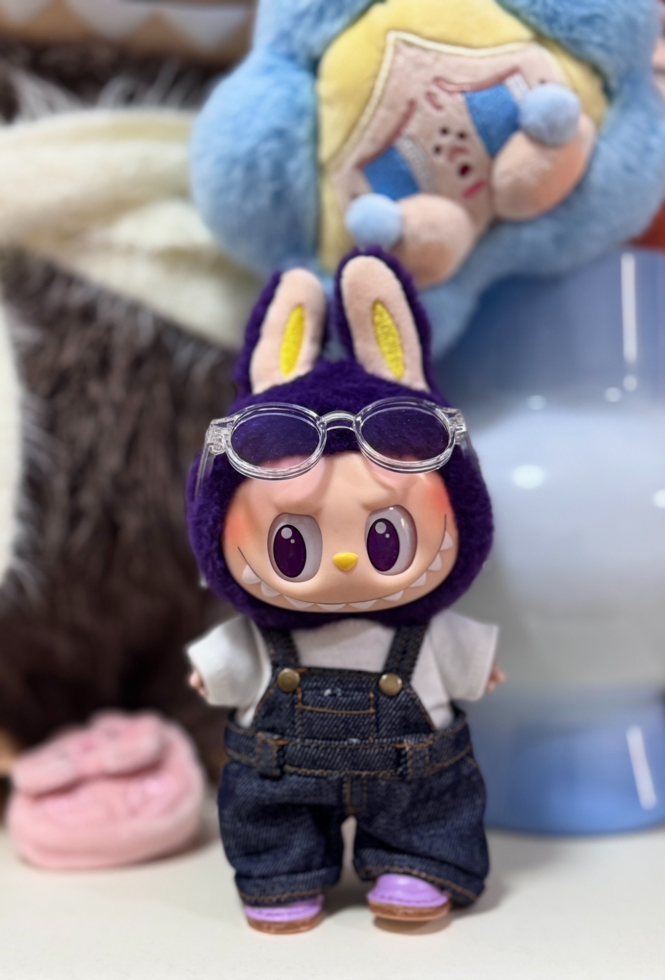 Charming Labubu Doll in Stylish Denim Outfit – Perfect for Collectors & Play! - Image 1