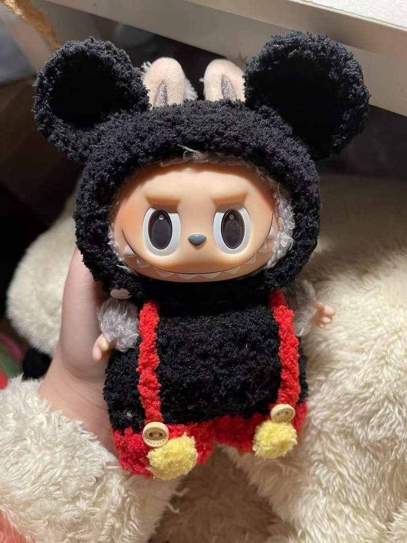 Whimsical LABUBU Doll Outfit: Mickey-Inspired Playful Ensemble for Collectors & Enthusiasts - Image 1