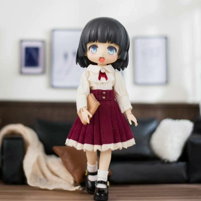 Charming OB11 Doll Outfit: Elegant Blouse & Skirt Set for 12-Inch Dolls - Multiple Colors - Image 3