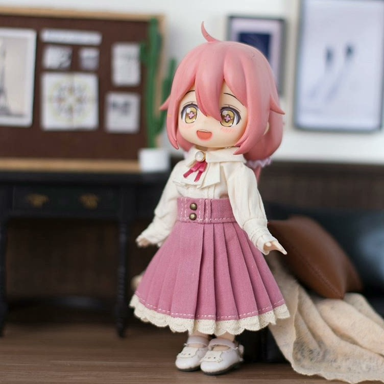 Charming OB11 Doll Outfit: Elegant Blouse & Skirt Set for 12-Inch Dolls - Multiple Colors - Image 5