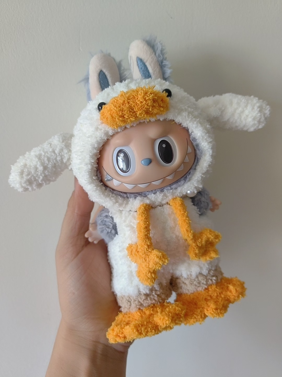 Labubu Duck-Themed Plush Outfit: Hat, Pants & Shoes for Playful Doll Style - Image 1