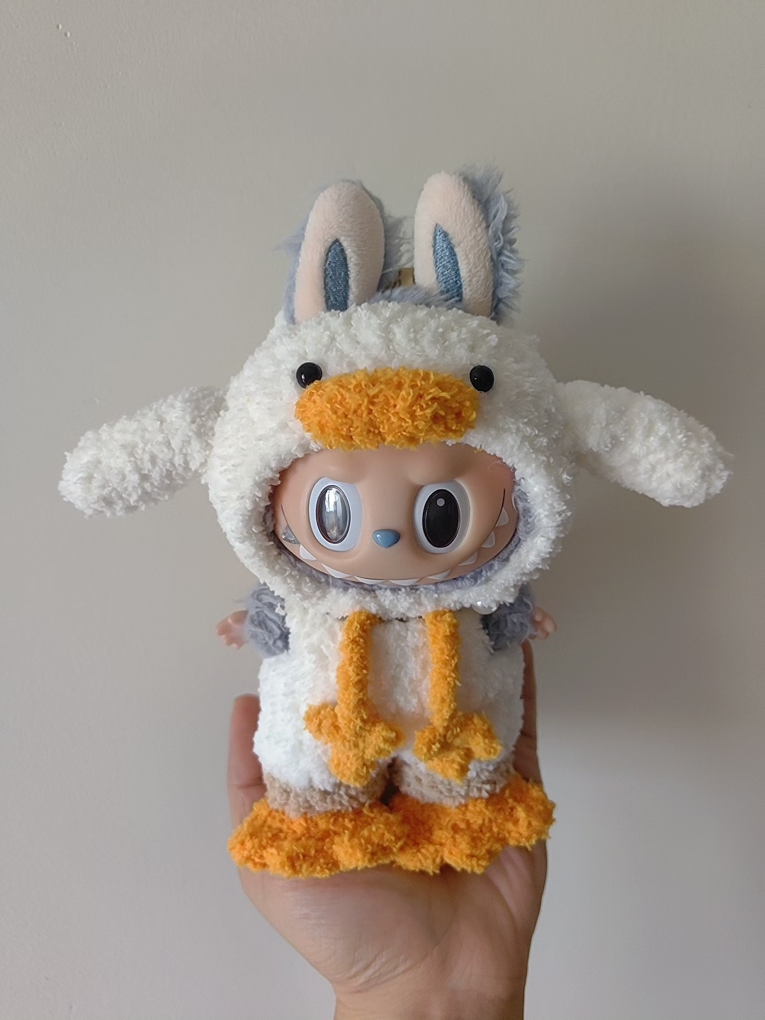 Labubu Duck-Themed Plush Outfit: Hat, Pants & Shoes for Playful Doll Style - Image 3