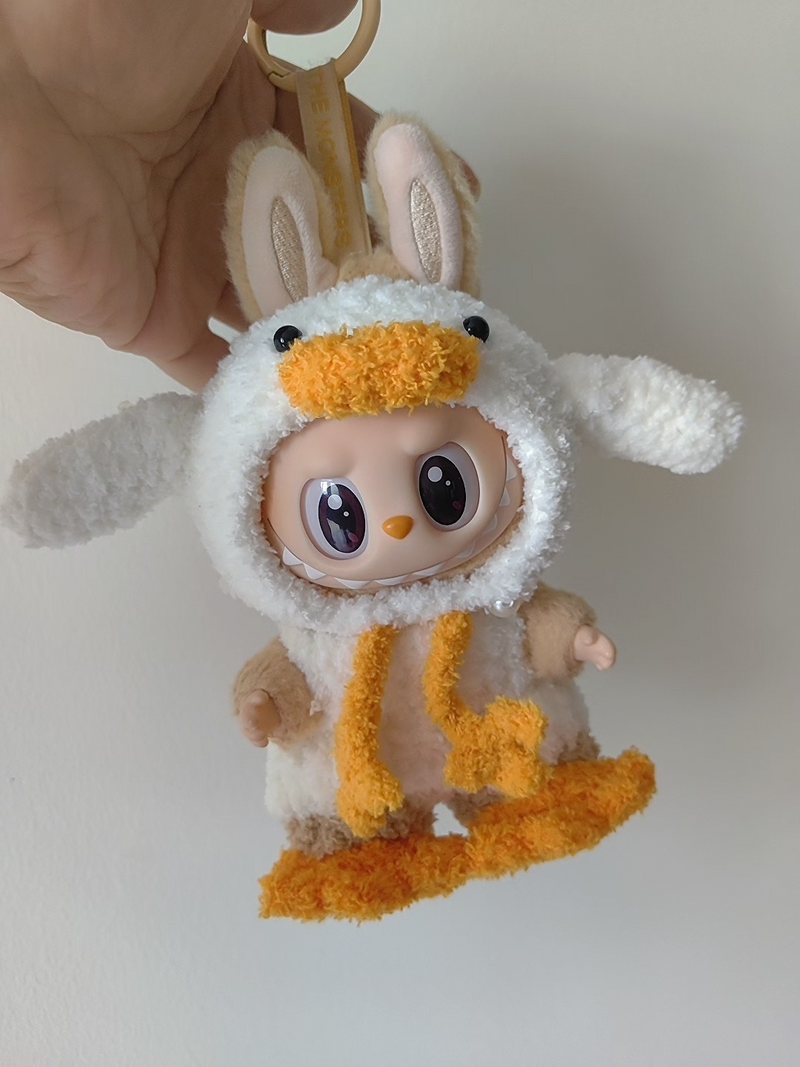 Labubu Duck-Themed Plush Outfit: Hat, Pants & Shoes for Playful Doll Style - Image 6