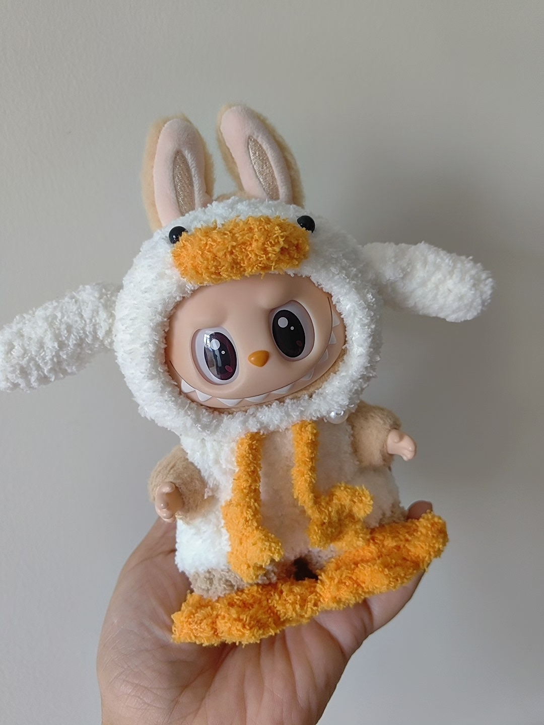 Labubu Duck-Themed Plush Outfit: Hat, Pants & Shoes for Playful Doll Style - Image 9