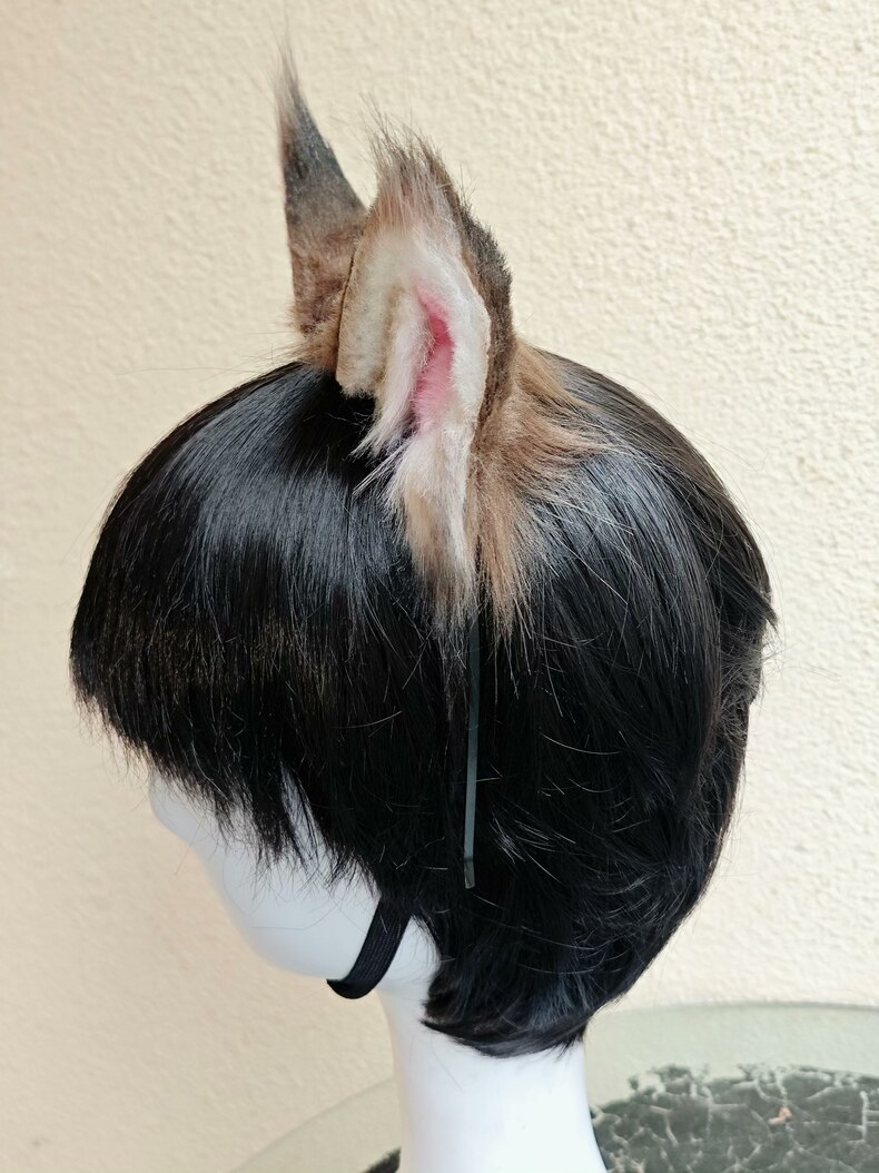 Realistic Cat Ears Headband – Soft Faux Fur Cosplay - Image 5