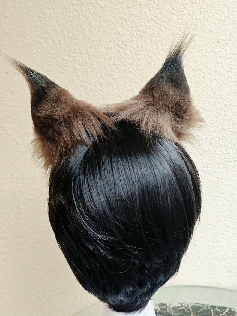 Realistic Cat Ears Headband – Soft Faux Fur Cosplay - Image 6