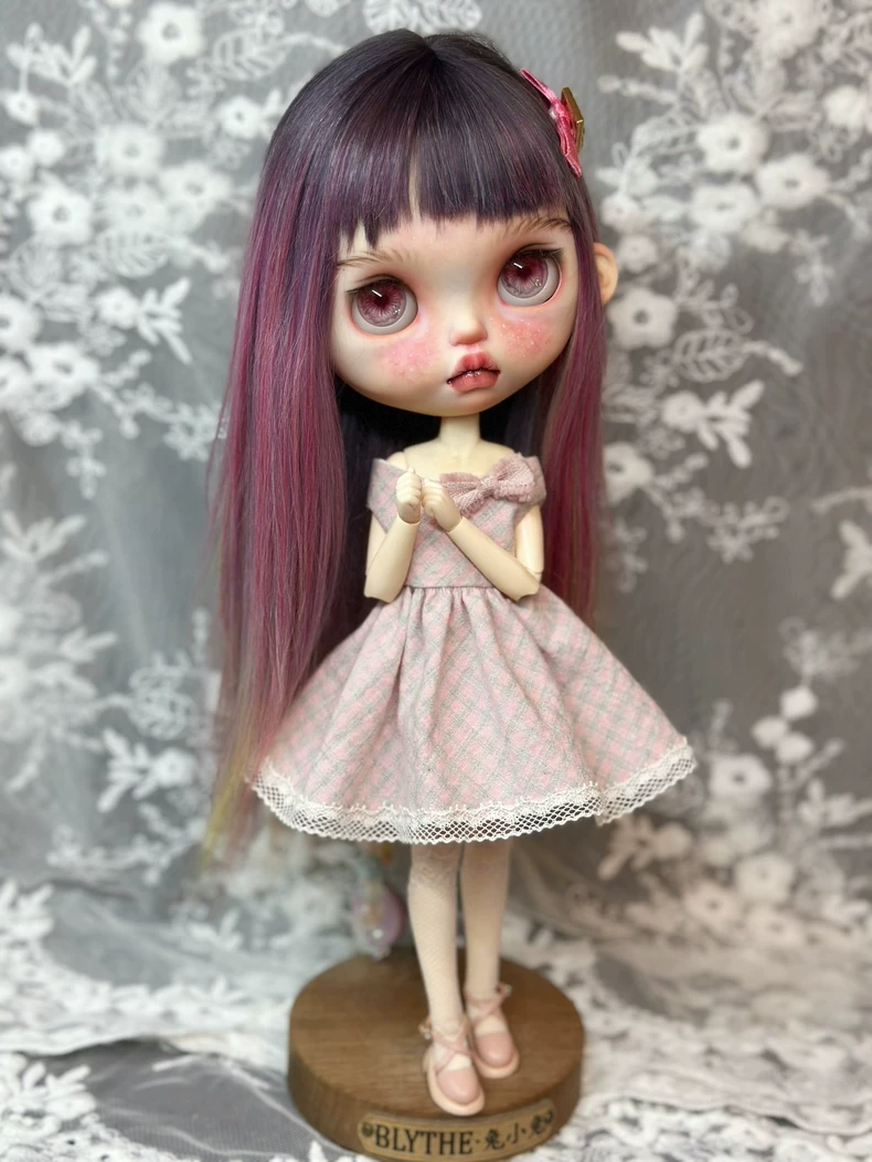 Elegant Pastel Pink Lace Dress for Blythe & ob24 Dolls – Delicate & Stylish - Image 4