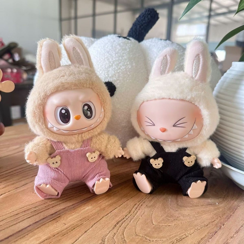 Adorable LABUBU Corduroy Overalls for Plush Toys – Vibrant Colors & Bear Buttons! - Image 2