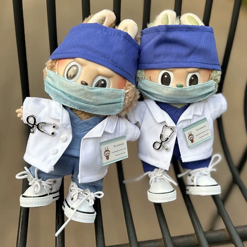 Labubu Medical Outfits: Realistic Doctor & Nurse Uniforms for 17cm Dolls – Premium Quality & Detailed Design - Image 1
