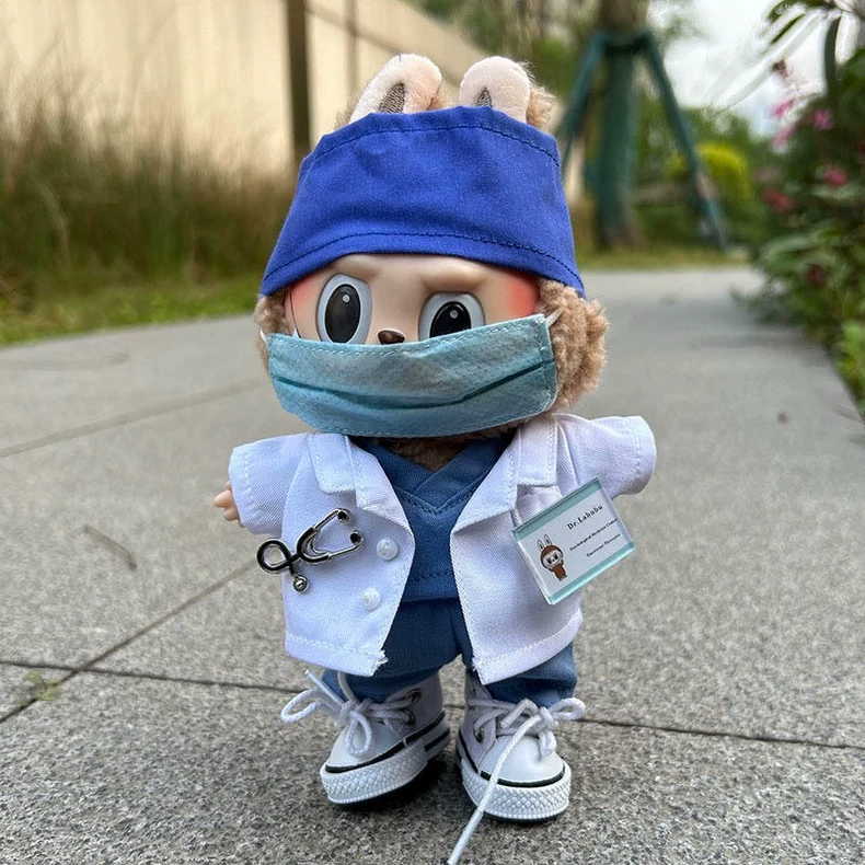 Labubu Medical Outfits: Realistic Doctor & Nurse Uniforms for 17cm Dolls – Premium Quality & Detailed Design - Image 4