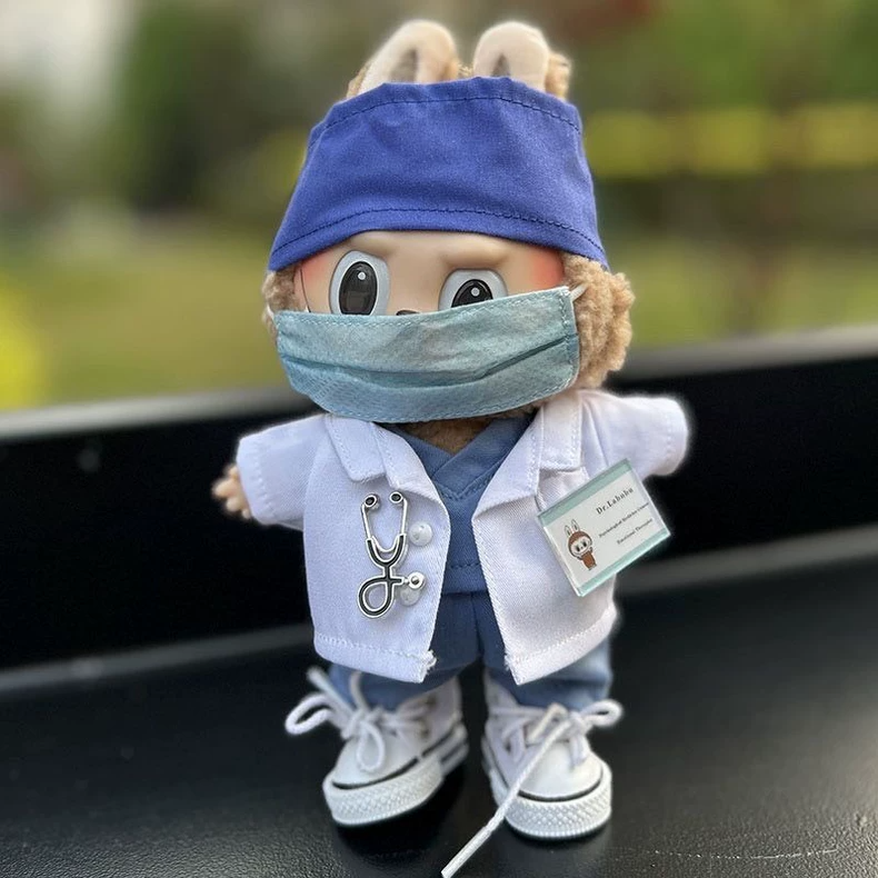 Labubu Medical Outfits: Realistic Doctor & Nurse Uniforms for 17cm Dolls – Premium Quality & Detailed Design - Image 5