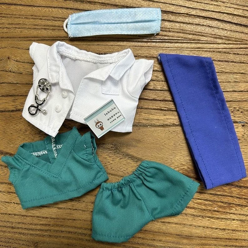 Labubu Medical Outfits: Realistic Doctor & Nurse Uniforms for 17cm Dolls – Premium Quality & Detailed Design - Image 6