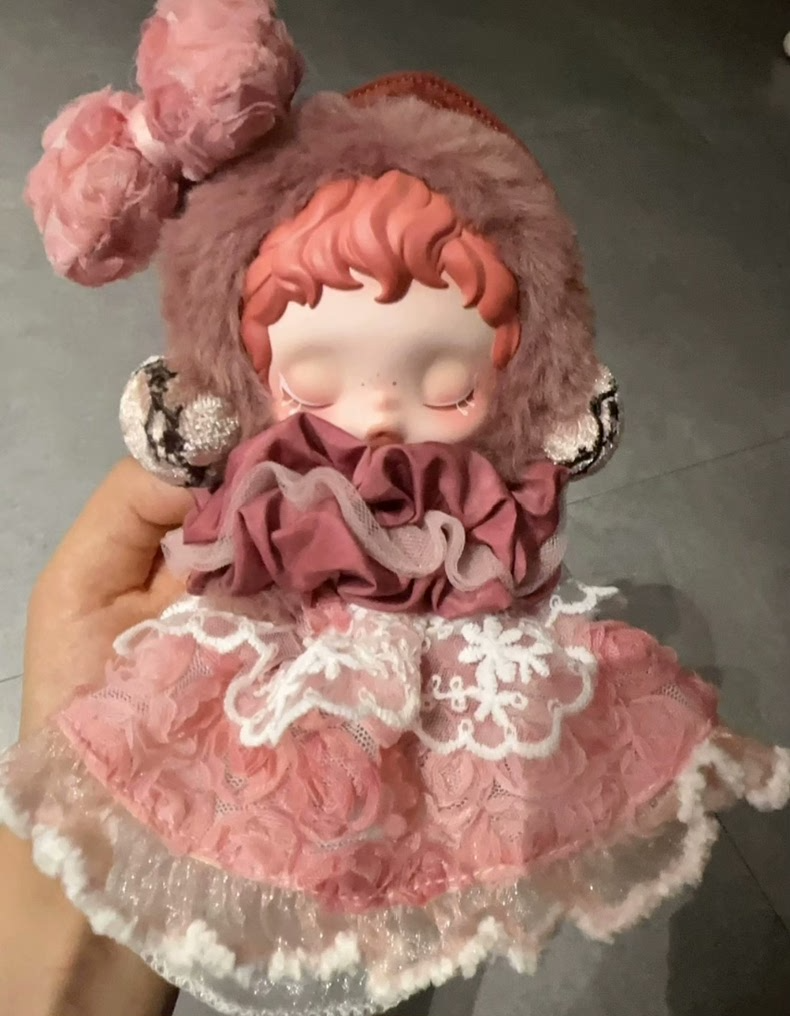 Whimsical Skullpanda Doll Outfit – Pastel Lace Magic for Collectors & Enthusiasts - Image 8