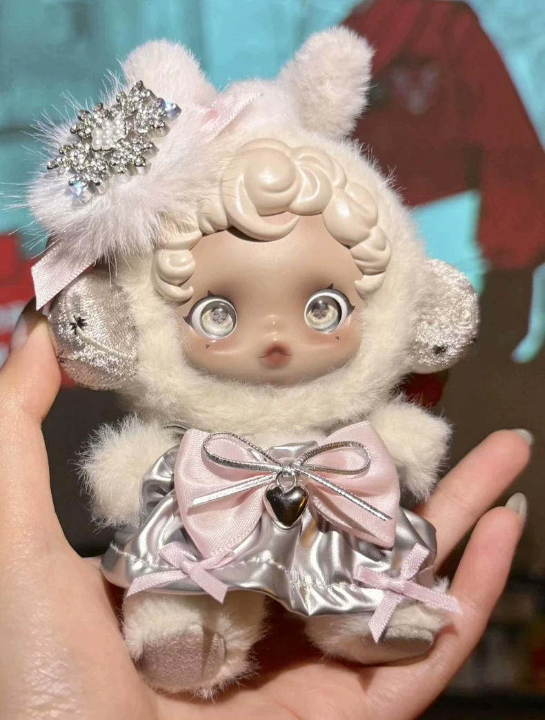 Enchanted Skullpanda Outfit: Plush Pastel Elegance with Metallic Accents for Collectors - Image 1