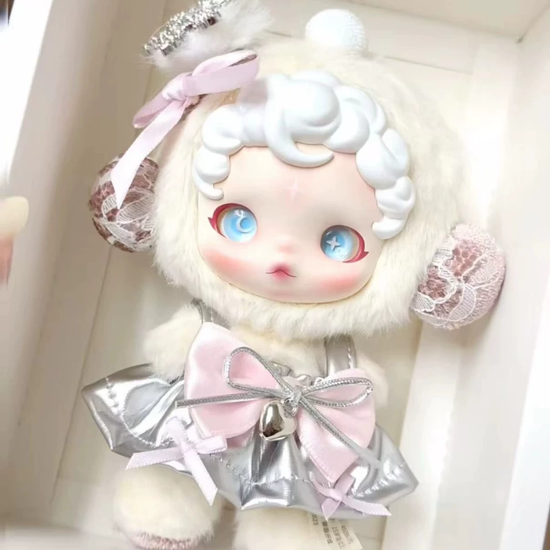 Enchanted Skullpanda Outfit: Plush Pastel Elegance with Metallic Accents for Collectors - Image 3