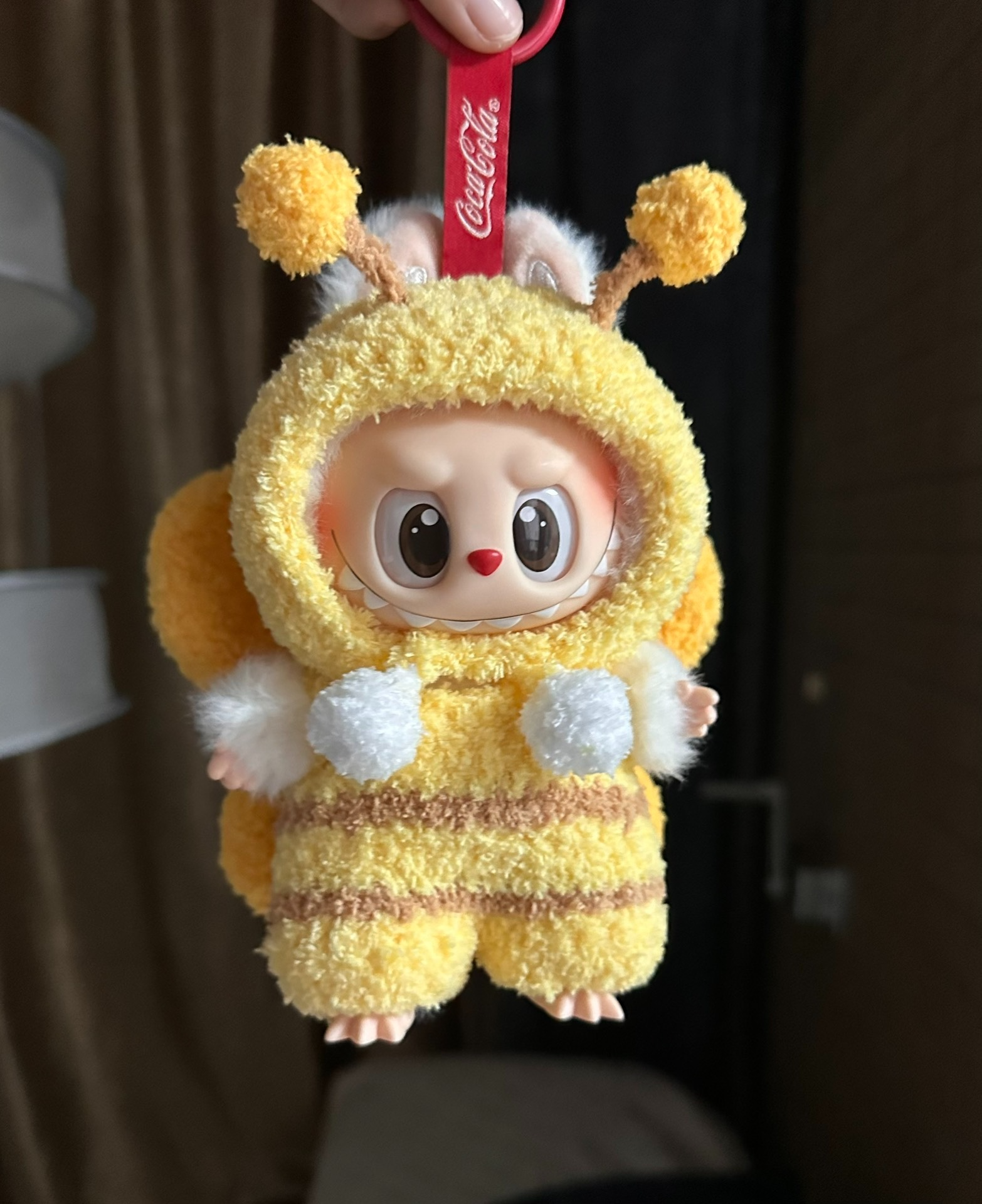 POPMART Labubu Bee Outfit: Plush Hat, Suspenders & Wings for 1st & 3rd Gen – Vibrant Collectible Fashion - Image 2