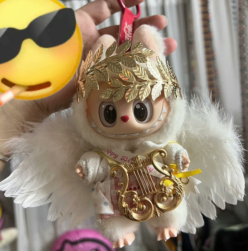 Premium Labubu Angel Outfit: Celestial Wings, Harp & Crown for High-End Doll Collectors - Image 4