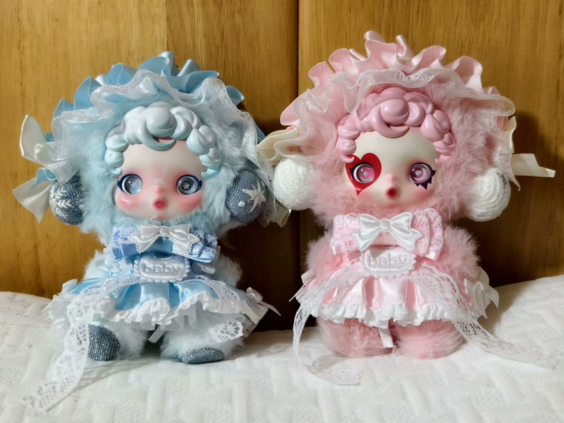 Enchanted Winter Lace Doll Outfit – Whimsical Pastel Skullpanda Fashion for Collectors - Image 8
