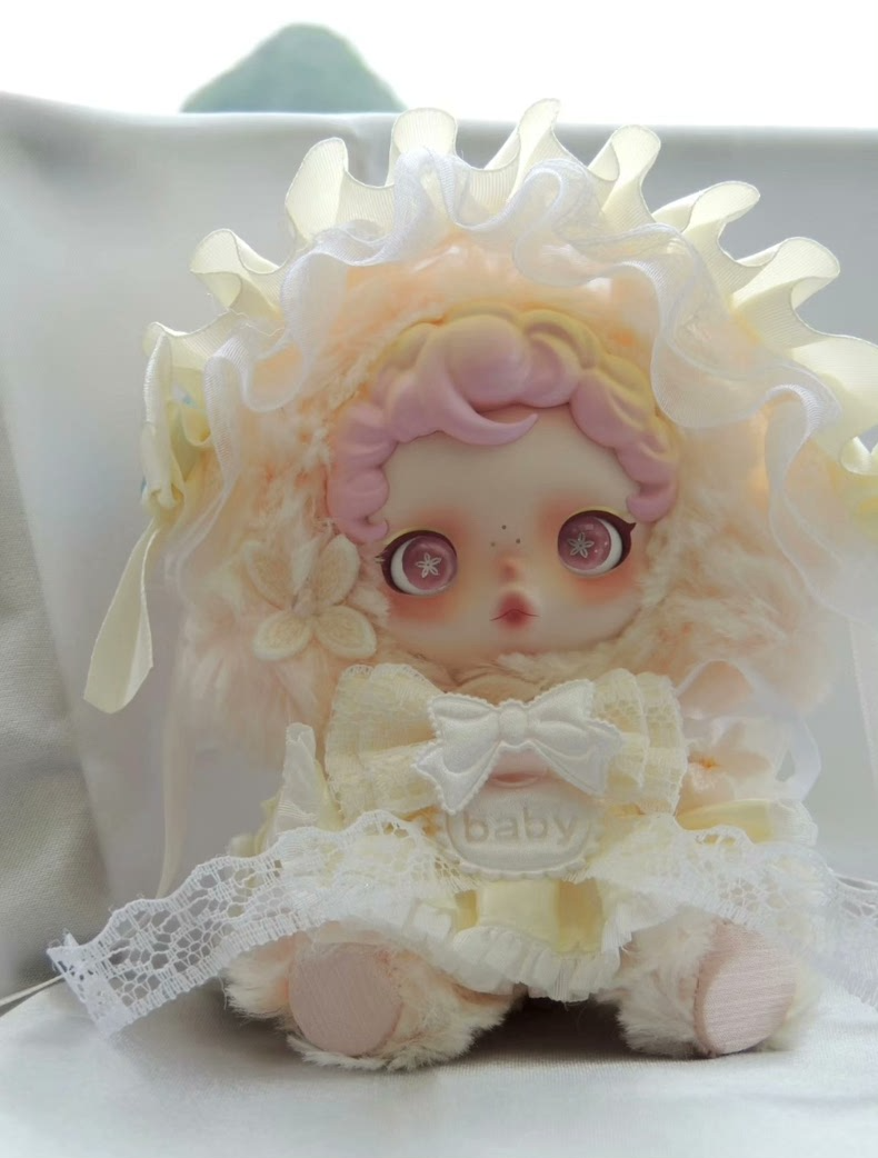 Enchanted Winter Lace Doll Outfit – Whimsical Pastel Skullpanda Fashion for Collectors - Image 9