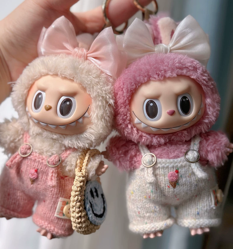 Charming LABUBU Knit Outfit: Customizable, Embroidered, & Durable for 17cm Figures - Image 3