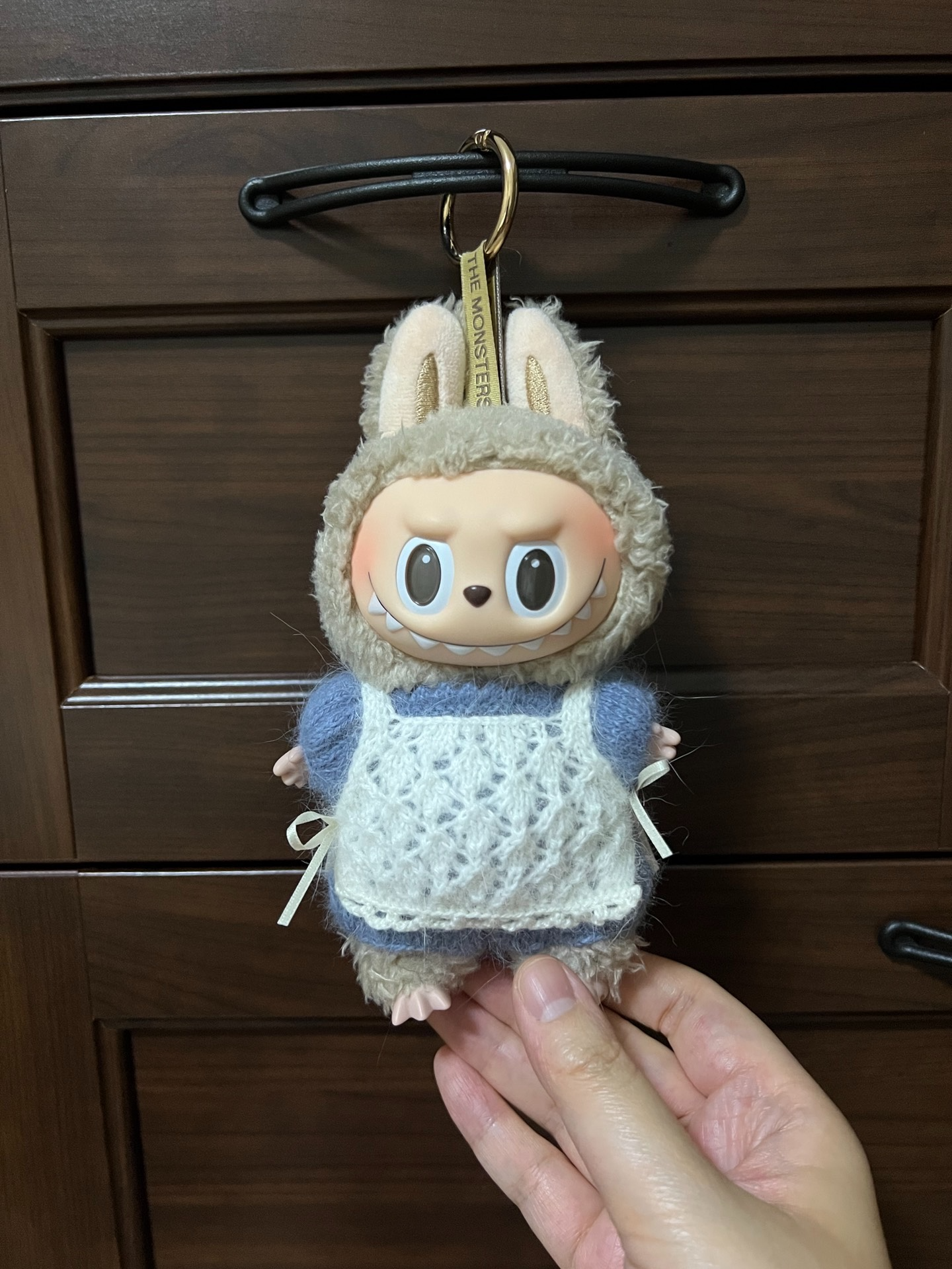 Adorable Labubu Doll Outfit – Plush Bunny Hat & Cozy Sweater Set - Image 1