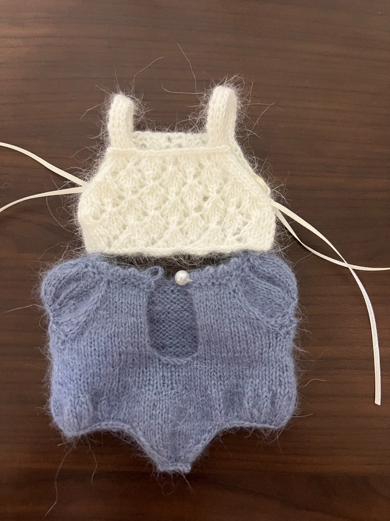 Adorable Labubu Doll Outfit – Plush Bunny Hat & Cozy Sweater Set - Image 6