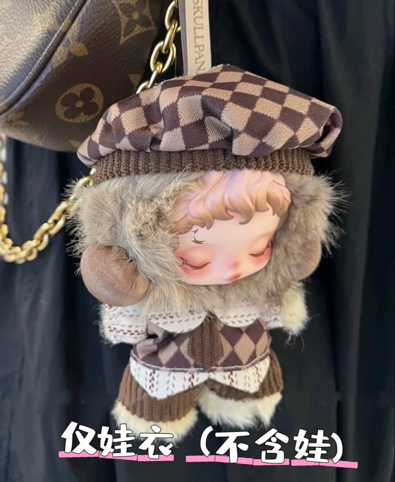 Charming Skullpanda Doll Outfit: Cozy Beret, Scarf & Dress for Collectors – Elegant & Durable Design - Image 1