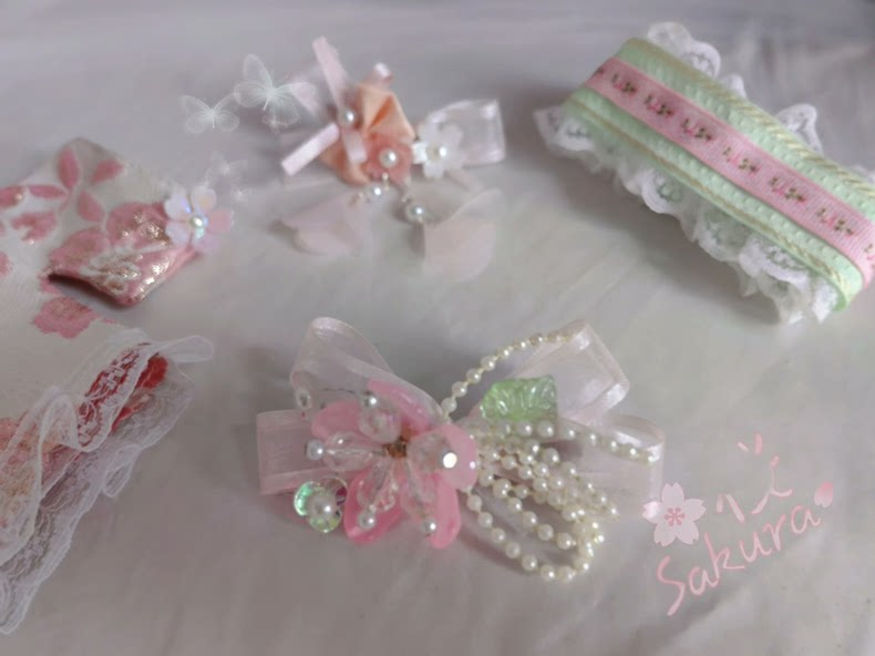 Elegant Cherry Blossom LABUBU Outfit – Luxe Satin & Silver Embroidery for 17cm Figures - Image 4