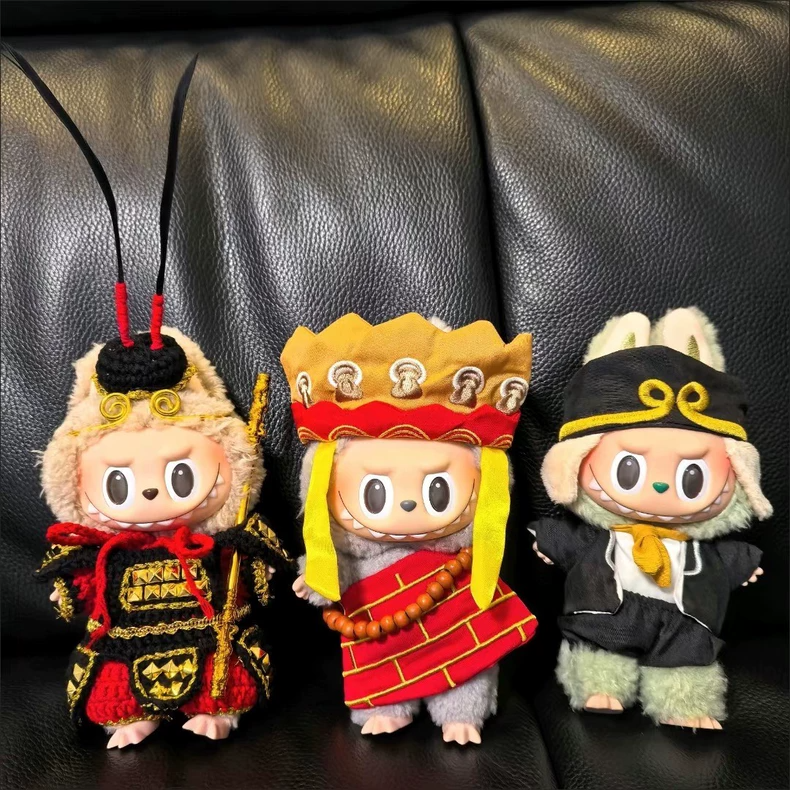 Legendary Sun Wukong Labubu Plush Costume: Black & Gold War King Outfit for Dynamic Play & Collectible Fun - Image 2