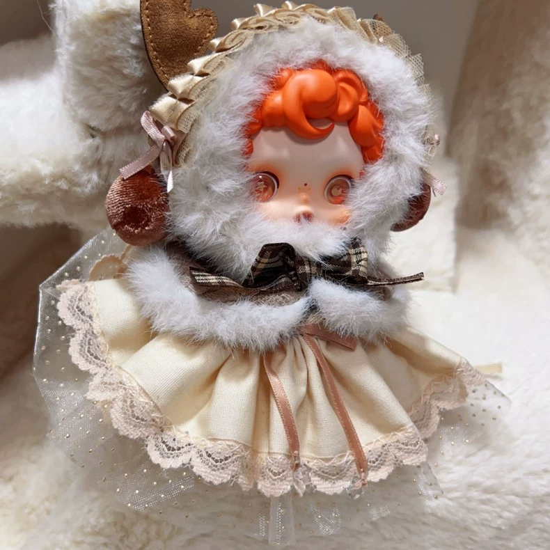 Elegant Skullpanda Doll Outfit: Pastel Headband & Flowing Skirt for Collectors - Image 4