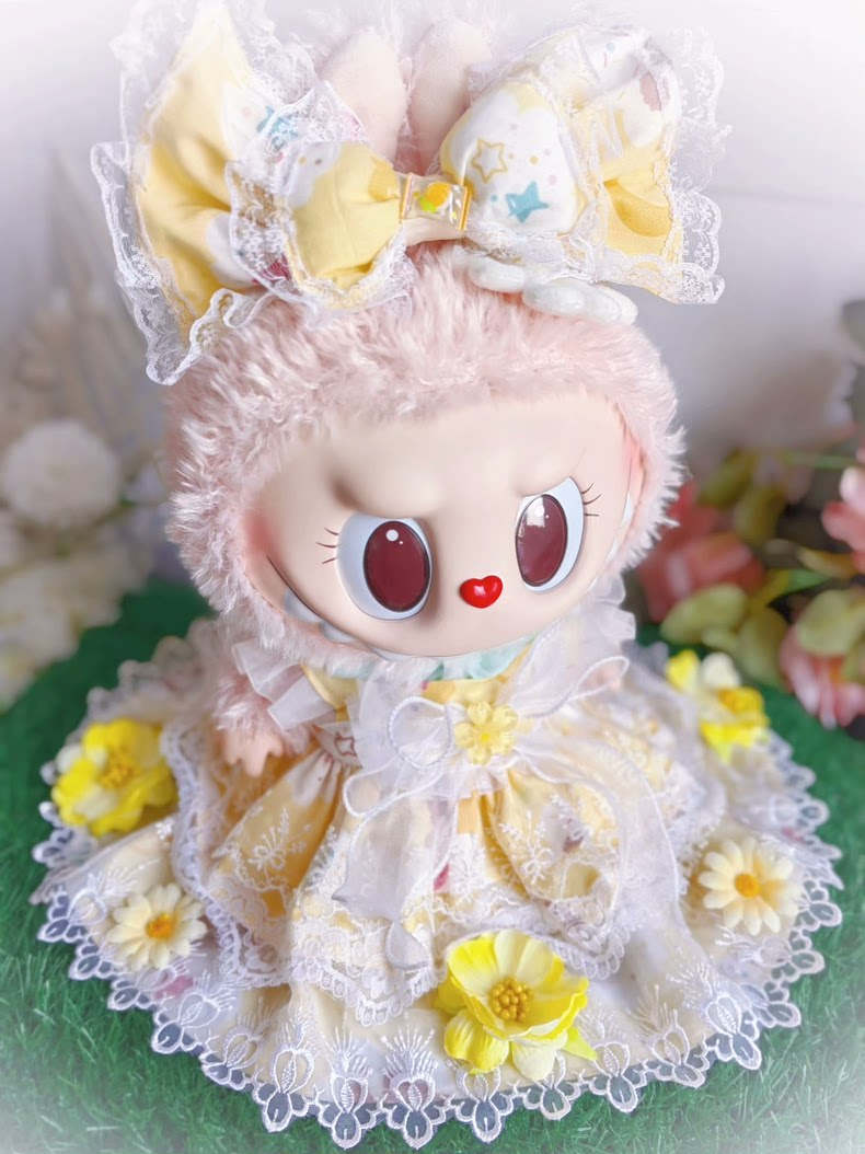 Whimsical Fairy Tale Garden Princess Dress – Enchanting Pastel Lace & Floral Design for Dolls - Image 4