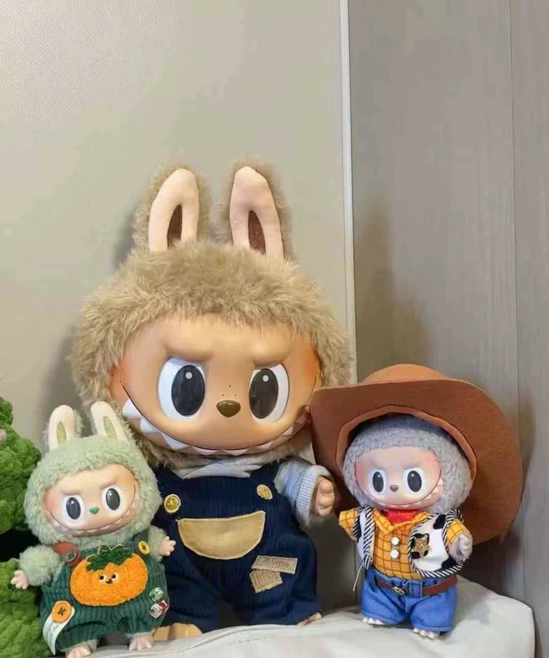 Vintage Cowboy Dress-Up Outfit: Woody & Buzz Inspired LABUBU Plush Costume for Kids - Image 3
