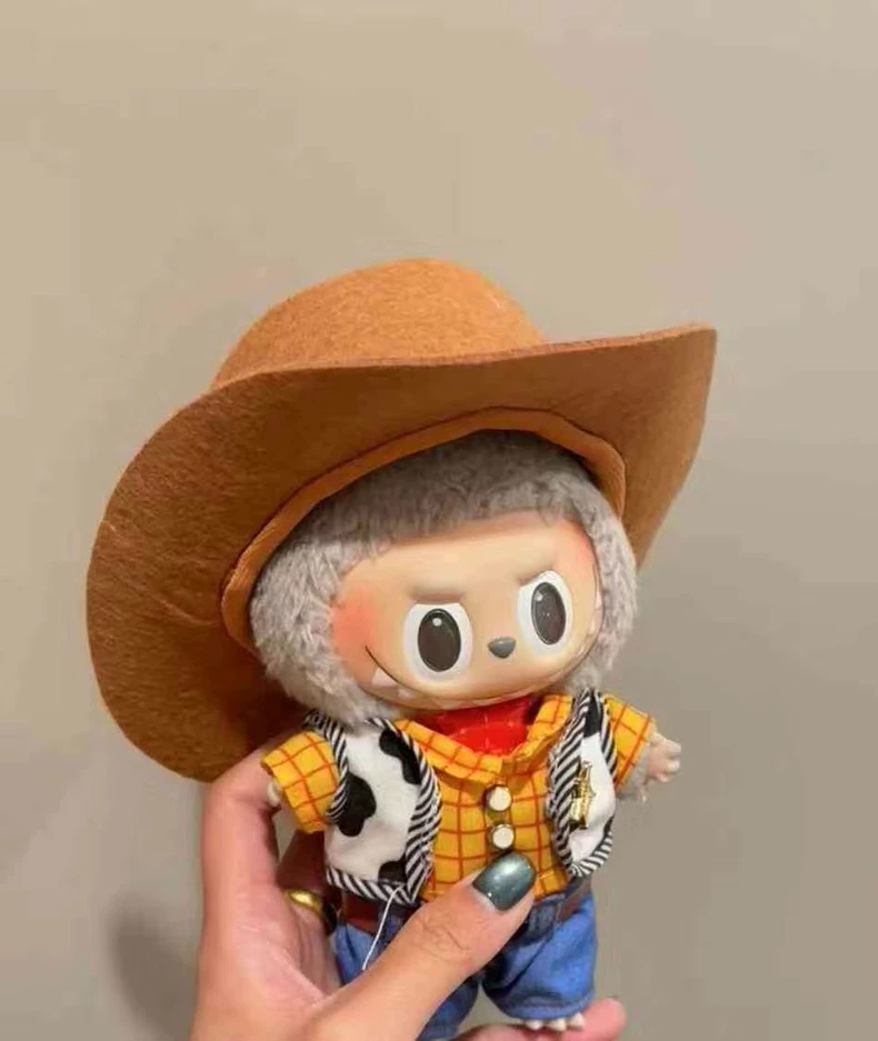 Vintage Cowboy Dress-Up Outfit: Woody & Buzz Inspired LABUBU Plush Costume for Kids - Image 5
