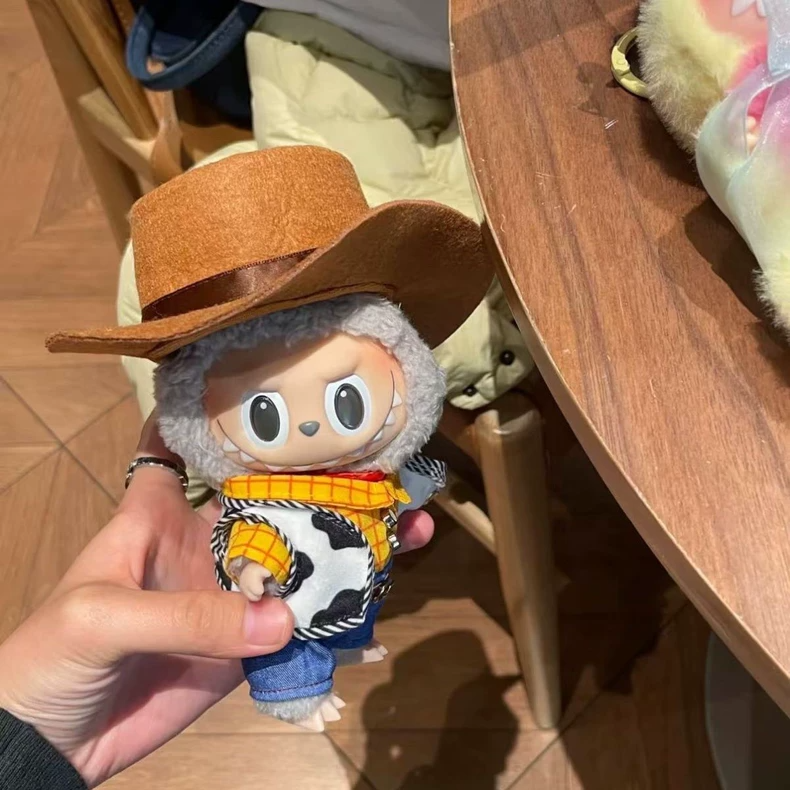 Vintage Cowboy Dress-Up Outfit: Woody & Buzz Inspired LABUBU Plush Costume for Kids - Image 9