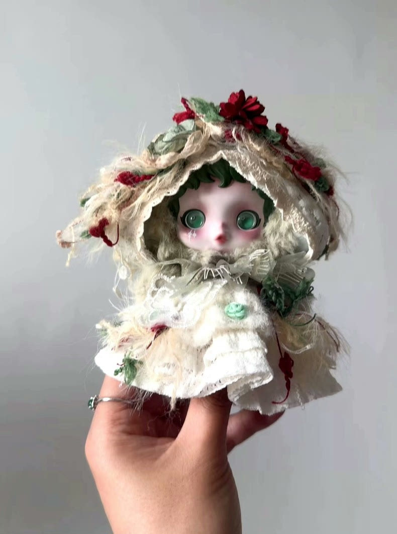 Whimsical Fairy Tale Doll Outfit: Lace & Floral Elegance for Enchanted Collectors - Image 2