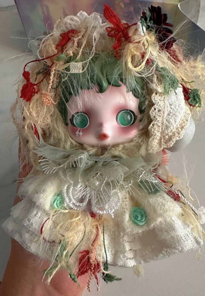 Enchanted Skullpanda Fairy Tale Outfit – Delicate Lace & Floral Elegance for Collectors - Image 6