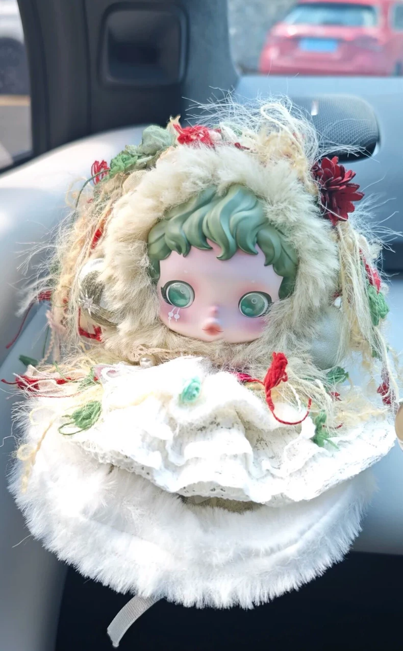 Enchanted Skullpanda Fairy Tale Outfit – Delicate Lace & Floral Elegance for Collectors - Image 7