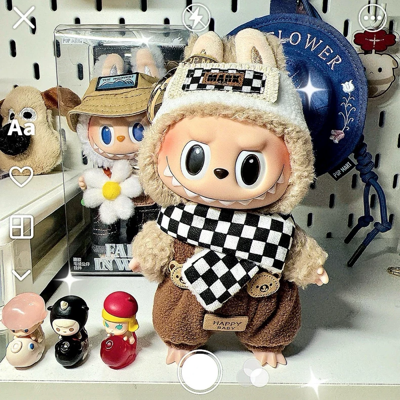 Adorable Labubu Doll Outfit Set – Hat, Glasses & Bag for Summer Play - Image 5