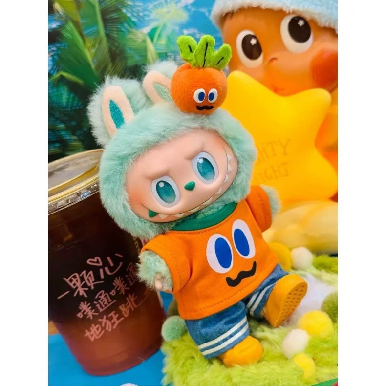 Whimsical Carrot-Themed Labubu Outfit – Playful Hoodie, Hat, Pants & Shoes for Collectors - Image 2