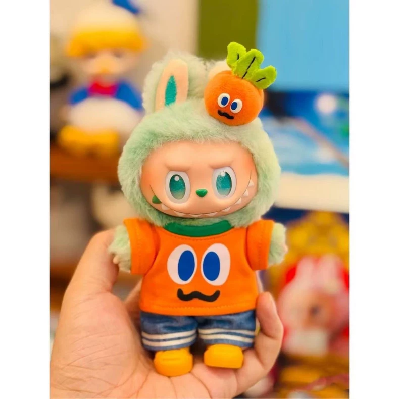 Whimsical Carrot-Themed Labubu Outfit – Playful Hoodie, Hat, Pants & Shoes for Collectors - Image 3