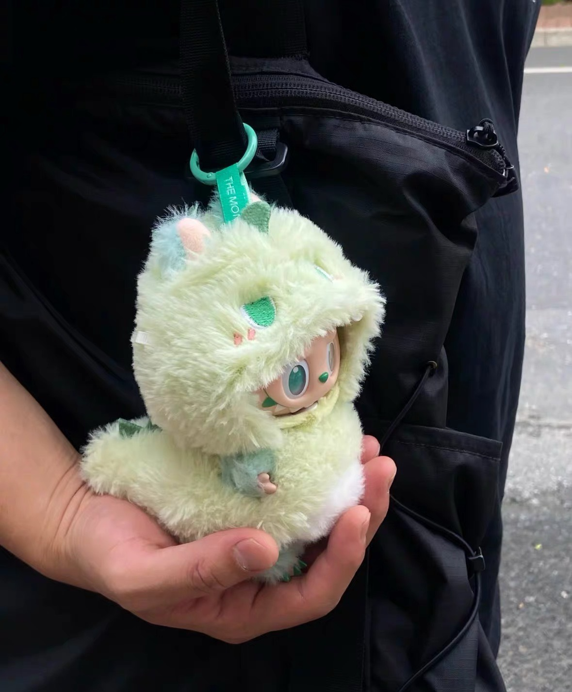 Pastel Green Plush Labubu Doll Outfit – Soft, Adjustable & Collectible for All Generations - Image 2